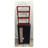 Black Cabinet & Wall Mountable Shelf T12C