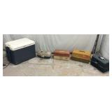 Coleman Bait Aerator w 4 Tackle Boxes T14F