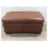 Brown Leatherette Ottoman T13A
