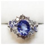 14K White Gold Tanzanite/Diamond Ring SJC 14K White Gold Tanzanite/Diamond Ring SJC