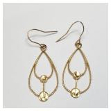 10K Yellow Gold Hook Earrings