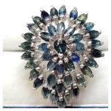 Sterling Silver Sapphire Ring SJC