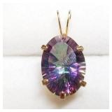 14K Yellow Gold Rainbow Topaz Pendant SJC 14K Yellow Gold Rainbow Topaz Pendant SJC