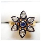 GP Silver Diamond Victoria Antique Style Ring SJC