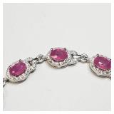 Sterling Silver Ruby Bracelet SJC Sterling Silver Ruby Bracelet SJC