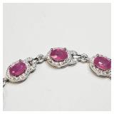 Sterling Silver Ruby Bracelet SJC