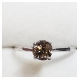 14K White Gold Chocolate Brown Diamond SJC 14K White Gold Chocolate Brown Diamond SJC