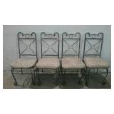 4 Metal Framed Dining Chairs Y10B 4 Metal Framed Dining Chairs Y10B
