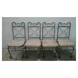 4 Metal Framed Dining Chairs Y10B