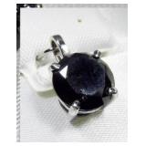 14K White Gold Black Diamond Necklace Pandant SJC 14K White Gold Black Diamond Necklace Pandant SJC