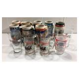 14 Collectible Budweiser Beer Steins & Mugs Q7A