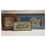 Two Signed Watercolors & One Painting M15E Two Signed Watercolors & One Painting M15E