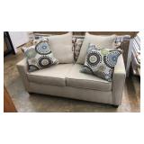 Beige Upholstered Loveseat Sofa Y16A Beige Upholstered Loveseat Sofa Y16A