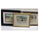 3 Signed Watercolors M15E 3 Signed Watercolors M15E
