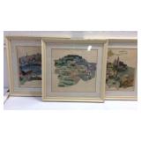 3 Signed Watercolors M15E 3 Signed Watercolors M15E