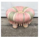 Vintage McKenzie Childs Style Pouf/Foot Stool U9B