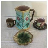 5 Piece Lot of Majollica U16J 5 Piece Lot of Majollica U16J