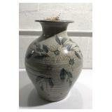 Large Floral Ceramic Pot Q7A