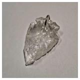 Silver Crystal Quartz Arrowhead Pendant/Charm SJC