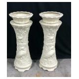 Pair of Vintage Ceramic Plant Stands K8A