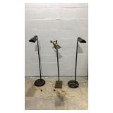 Trio of Mid Century Reading Lamps K7E