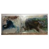 2 NEW Canvas Abstract Wall Art 9A/15E