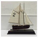 New York Pilot Boat Model Ship on Stand K16A