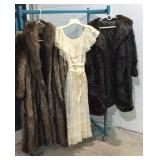 2 Fur Coats w Wedding Dress MCG