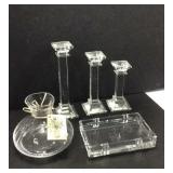 3 Mikasa Candleholders & More Crystal M10C