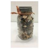 Ball Jar Filled with Fossil Shark Teeth K16D