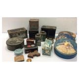 Collection of Early Metal Tins K7D