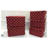 reisenthal Red & White Polka Dot Canvas Boxes K8A