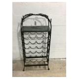 Granite Topped Wrought Iron Wine Rack K8A