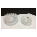 Two Pieces of Bohemia Czechoslovakia Crystal K9C