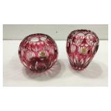 2 Nachtmann Cut to Clear Vases M8B