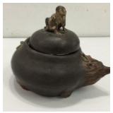 Wild Boar Ceramic Pot with Monkey Boy K15A