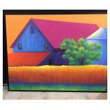 Sgd. John Domont Crayola Cathedral Canvas Art W12A