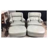 Hickory Craft Matching Chairs w Ottomans K10C