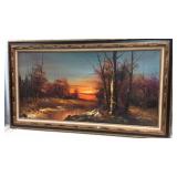 Large Sunset Woods Art N13B