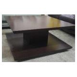 Dark Wood 2 Tier Coffee Table Y7A