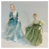 Pair of Royal Doulton Lady Figurines Y8C
