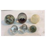Glass Paperweights & Candle Holder Y6C