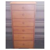 Solid Vertical Wood 6-Drawer Dresser U8C