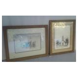 (2) Nice Pieces Of Pencil-Signed Artwork U13C