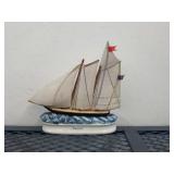 Porcelain Famous First Bourbon Bottle Ship WGS