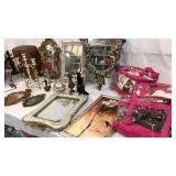 Bin Full of Candle Sticks & House Decor Q5D