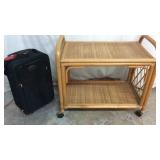 Rattan Server & Rolling Suitcase Z6B