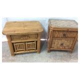 2 Bamboo Side Tables Z14A