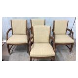 4 Rolling Wooden Chairs Z14A