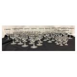 Large Collection of Silver Rimmed Crystal K8A